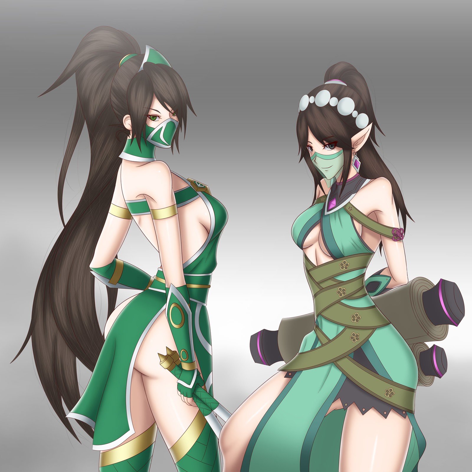 Akali & Ying by CLeRu087 (2) League of Legends Artwork Wallpaper lol