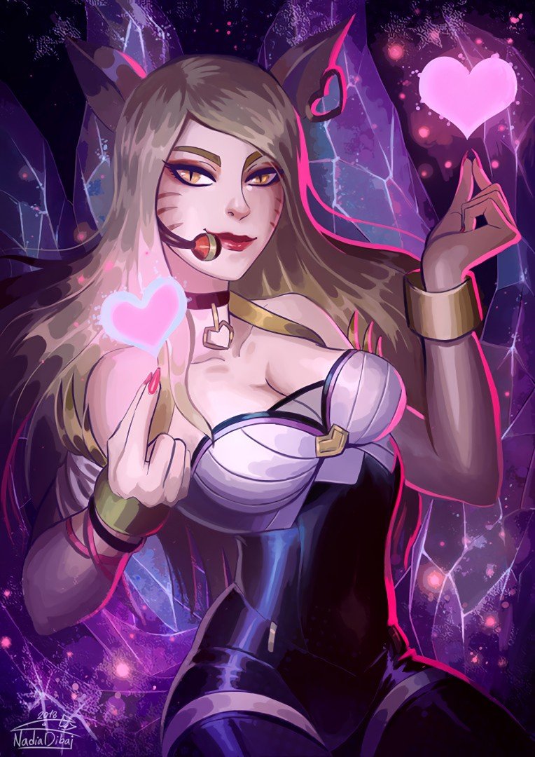 K/DA Ahri by NadiaDibaj HD Wallpaper Background Fan Art Artwork League of Legends lol