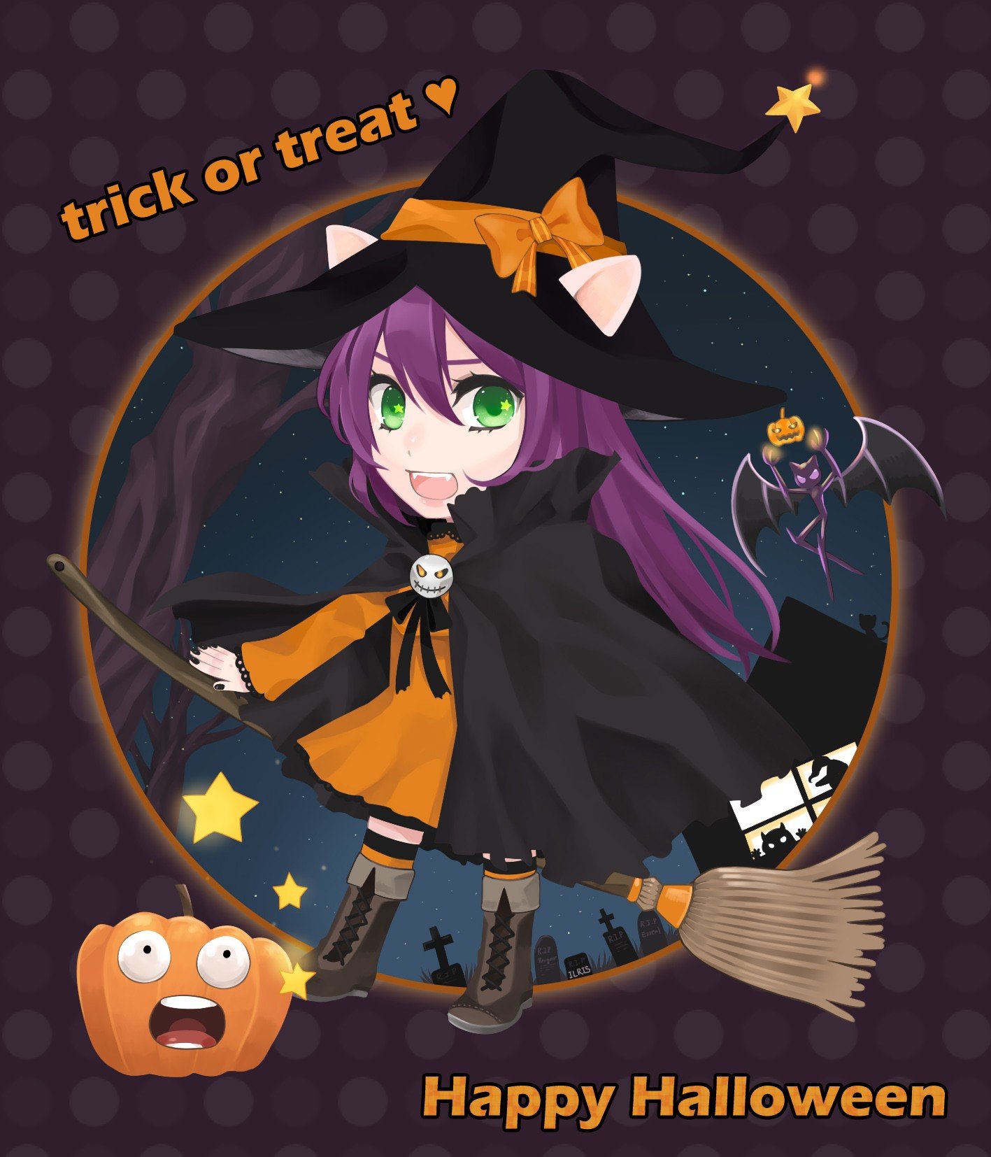 Halloween Lulu by ILRIS HD Wallpaper Fan Art Artwork League of Legends lol