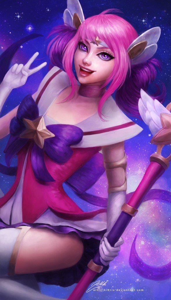 Star Guardian Lux by Kittrix HD Wallpaper Fan Art Artwork League of Legends lol