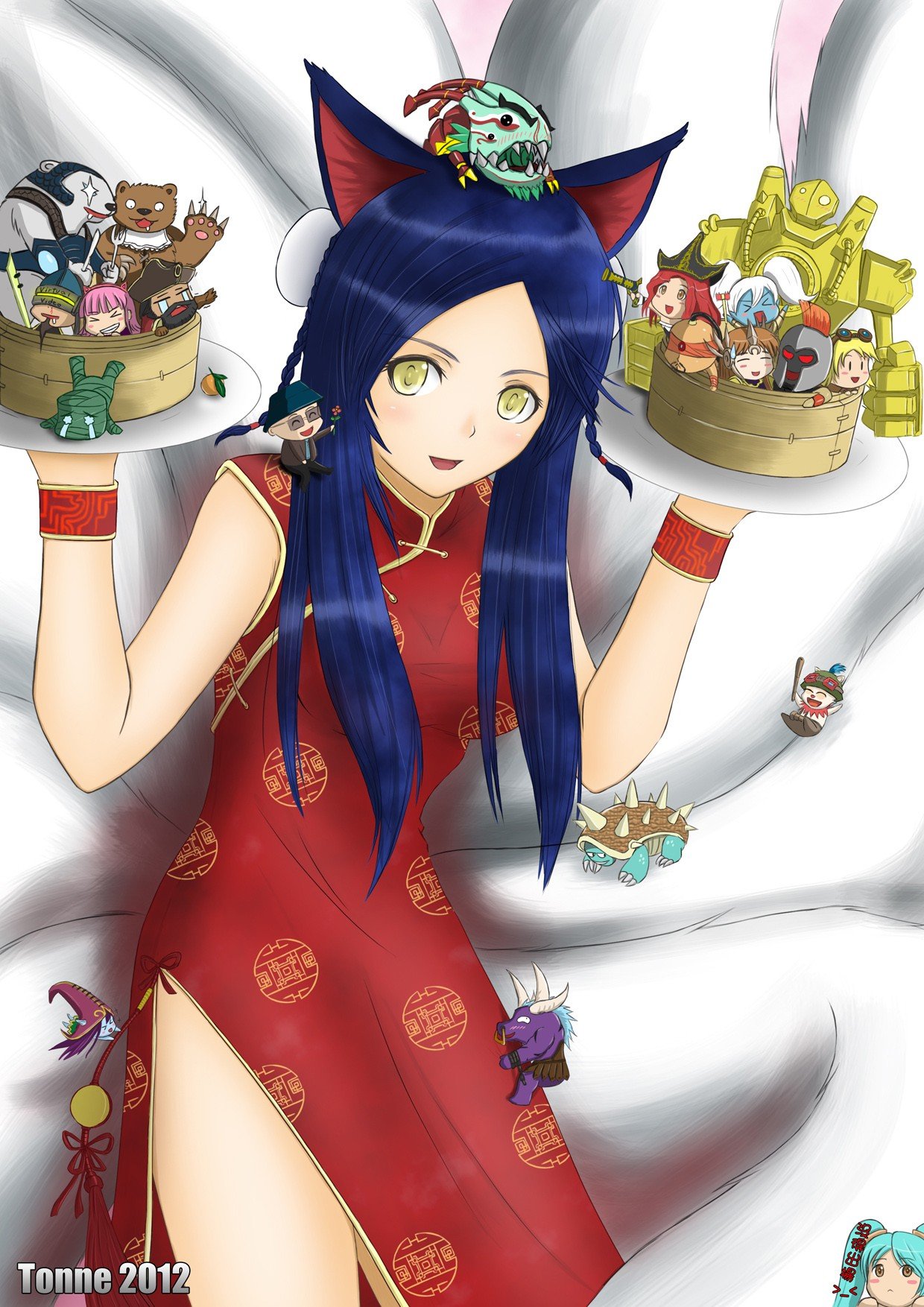 Ahri by Tonne League of Legends Artwork Wallpaper lol