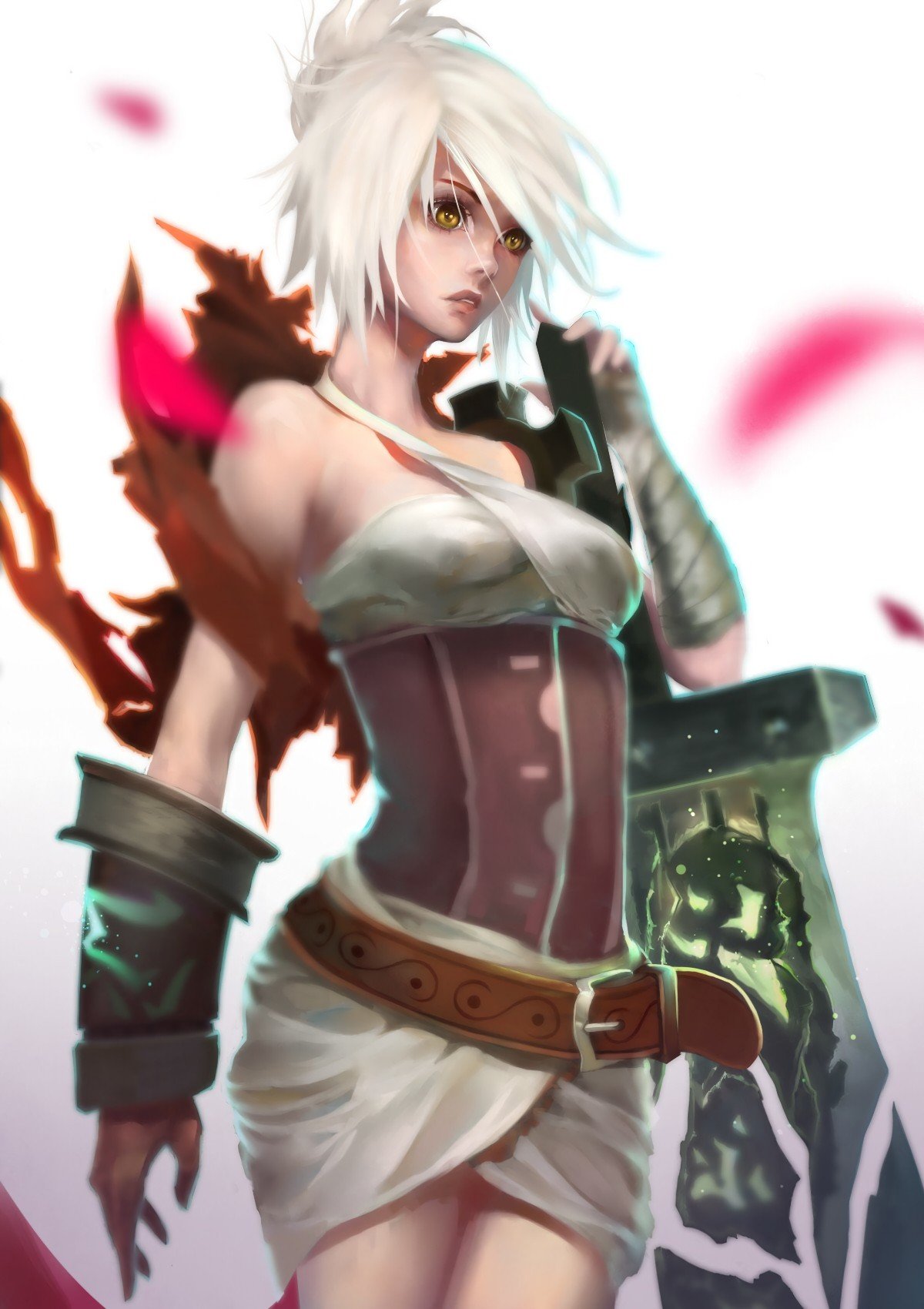 Riven by 柯 政諺 HD Wallpaper Background Fan Art Artwork League of Legends lol