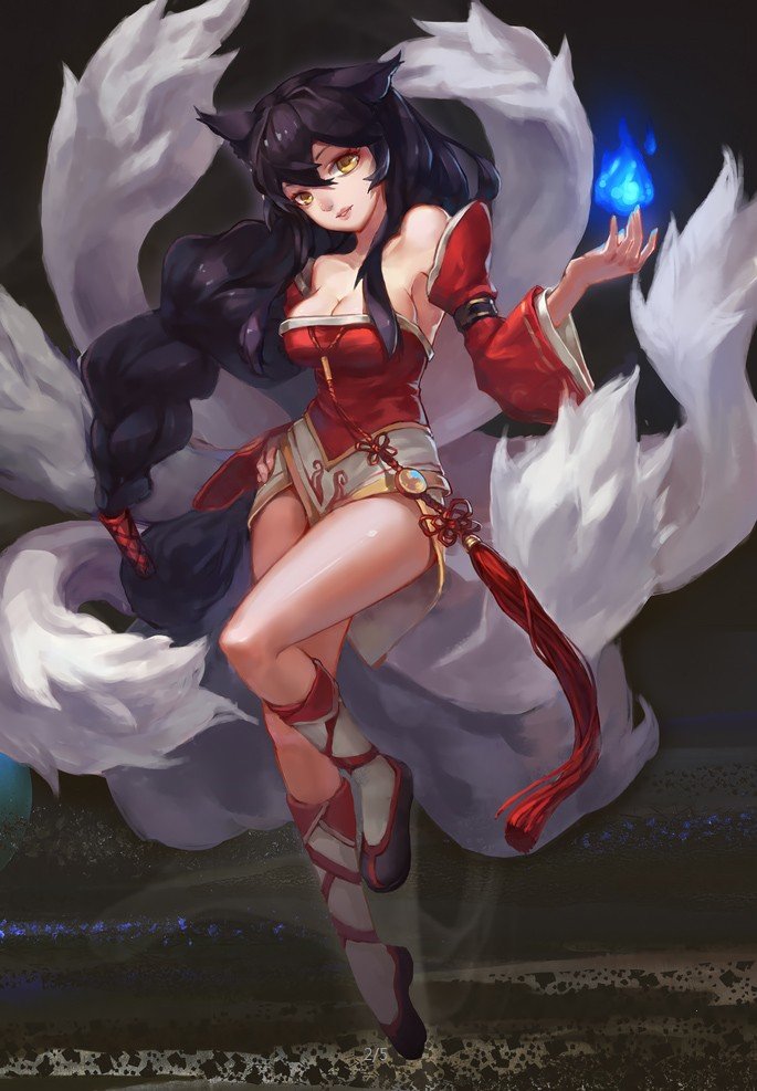 Ahri by 比格星 League of Legends Artwork Wallpaper lol