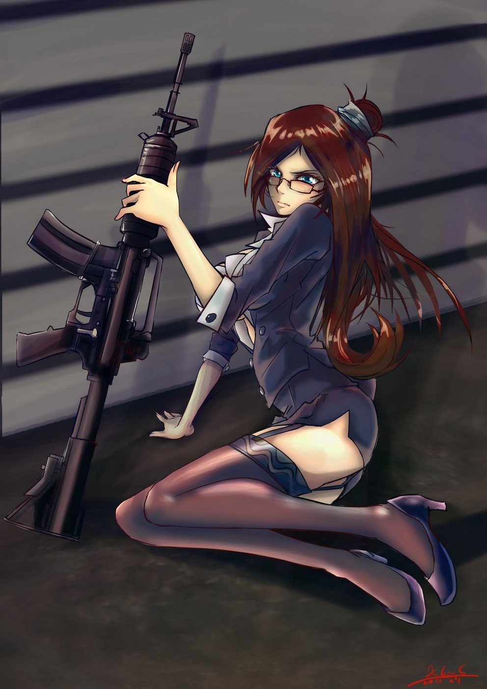 Mafia Caitlyn (Skin Concept) by K.LovC. HD Wallpaper Artwork Fan Art League of Legends lol