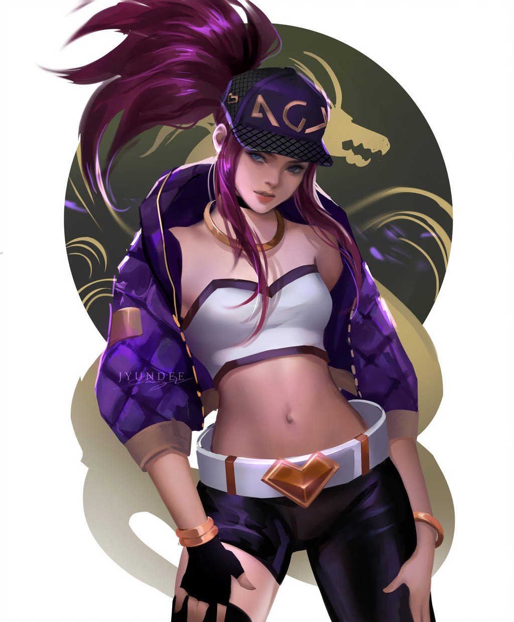 K/DA Akali by Jyundee HD Wallpaper Background Fan Art Artwork League of Legends lol