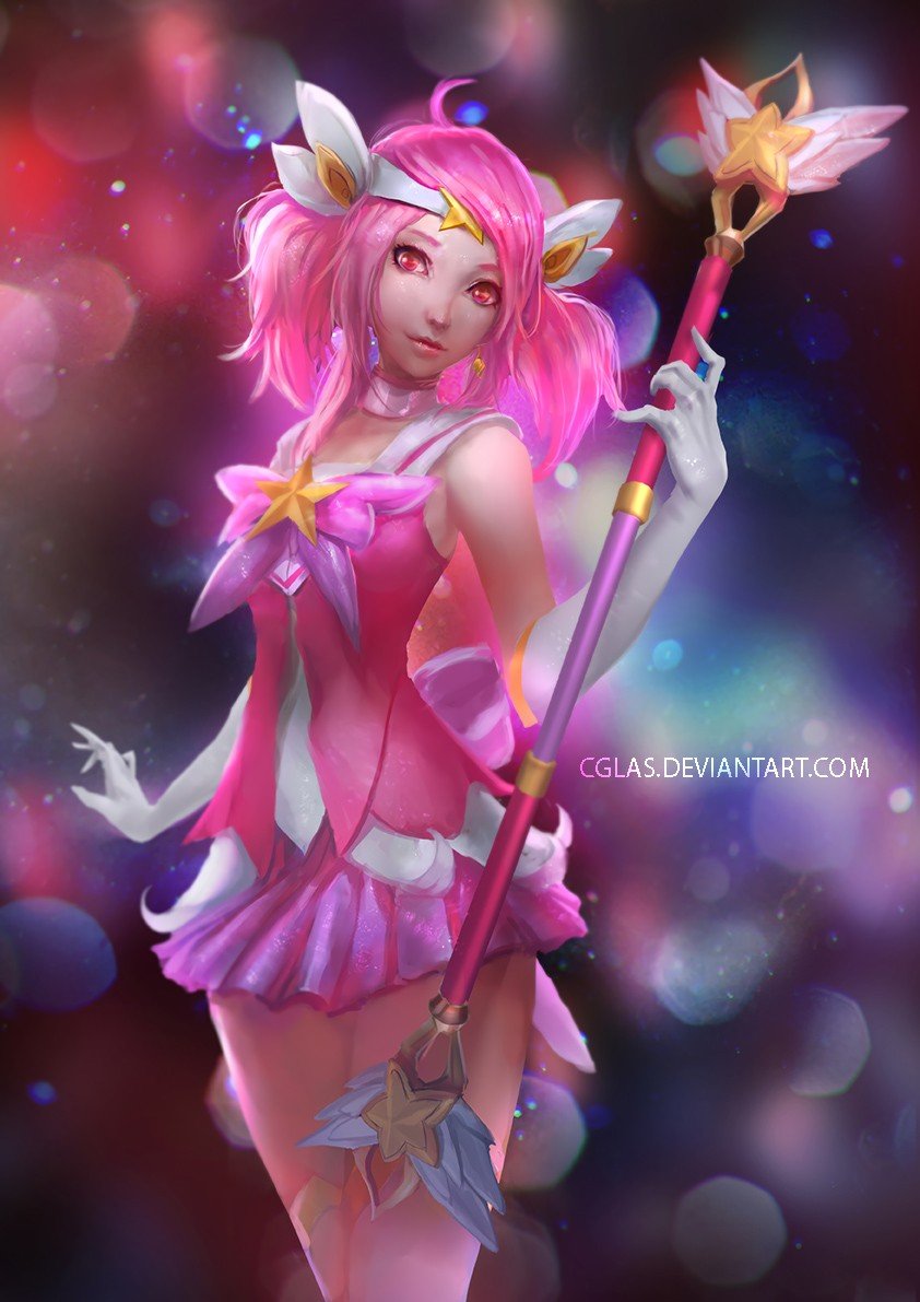 Star Guardian Lux by CGlas HD Wallpaper Fan Art Artwork League of Legends lol