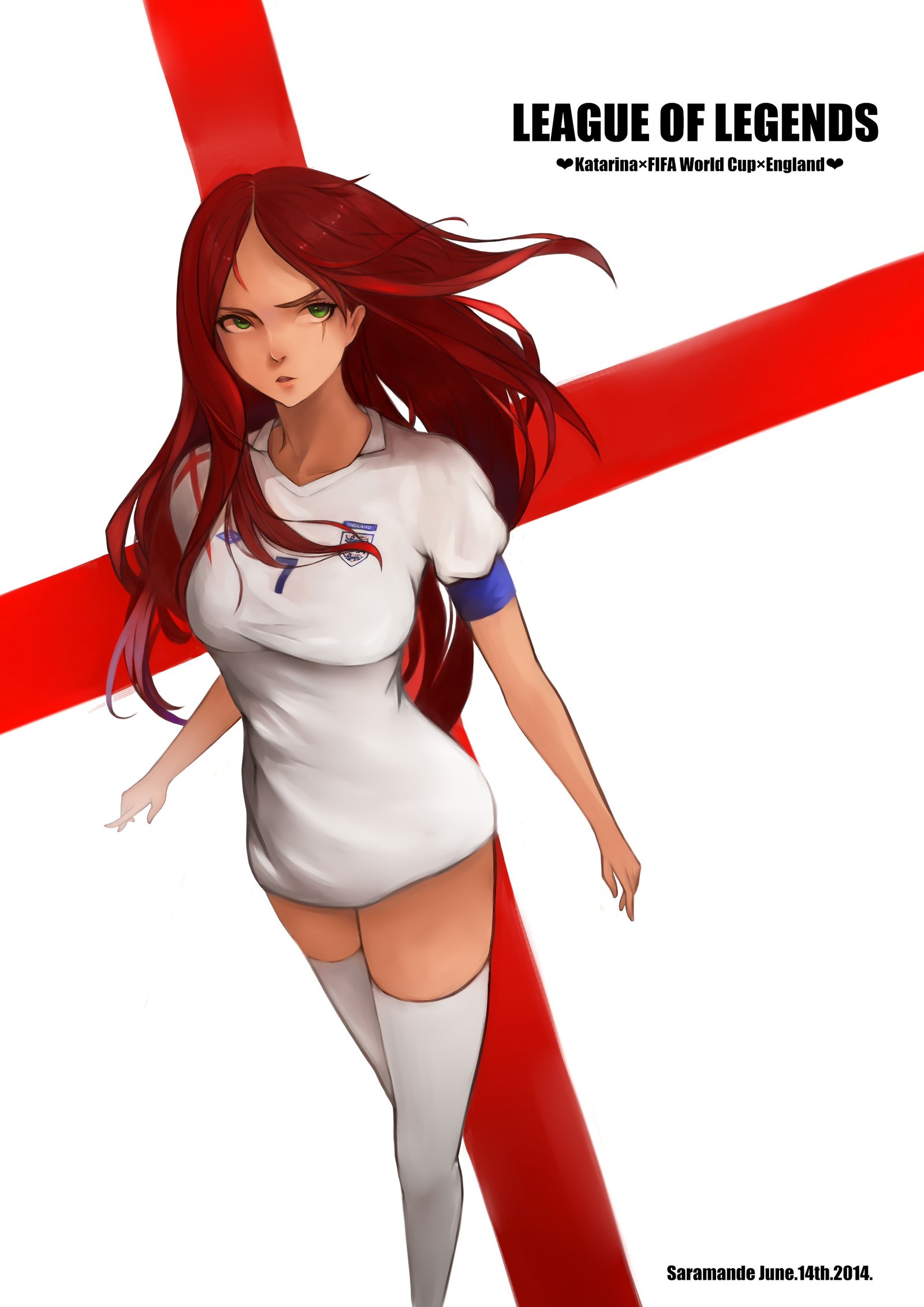 Soccer Katarina by saramande HD Wallpaper Fan Art Artwork League of Legends lol