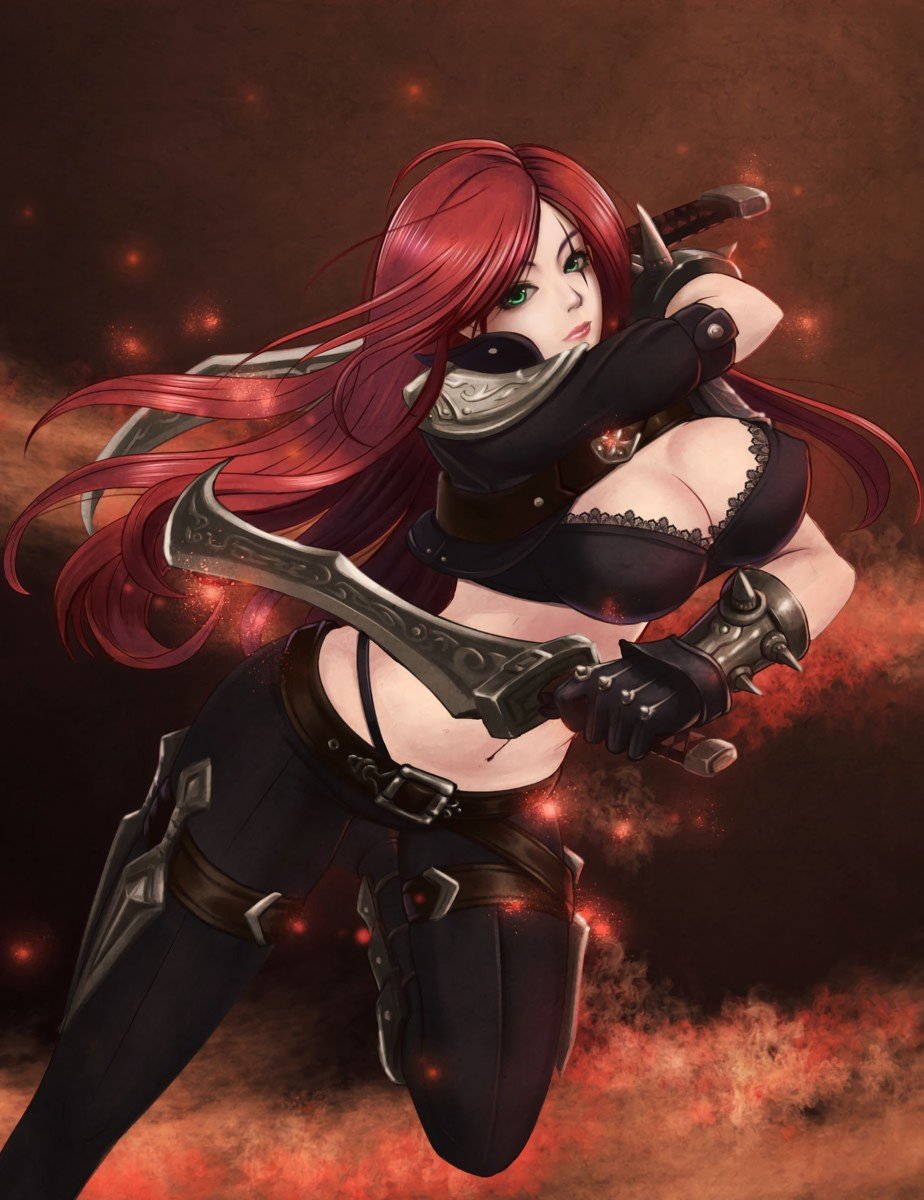 Katarina by 青龍在天 (4) HD Wallpaper Fan Art Artwork League of Legends lol