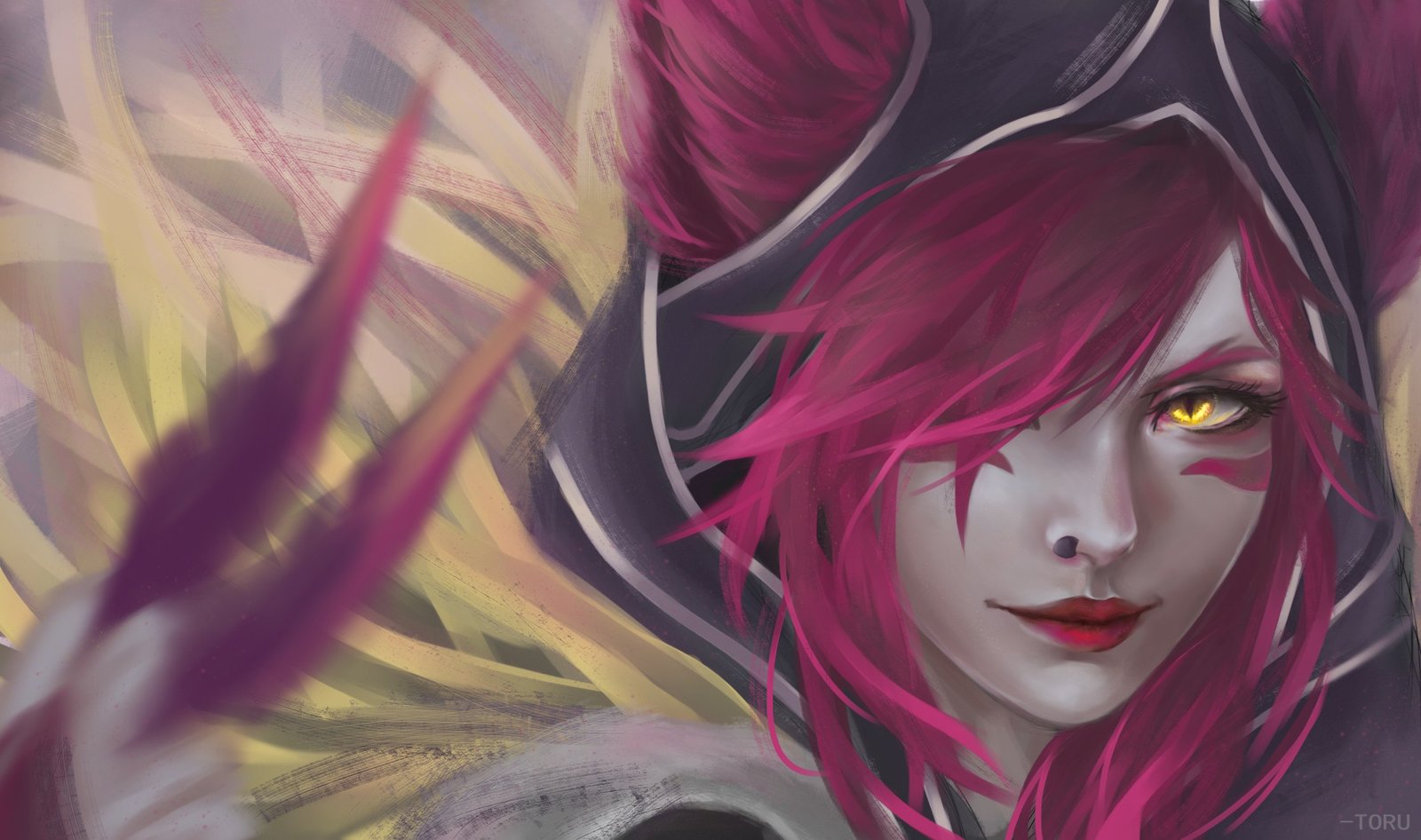 Xayah Portrait by TORU HD Wallpaper Fan Art Artwork League of Legends lol