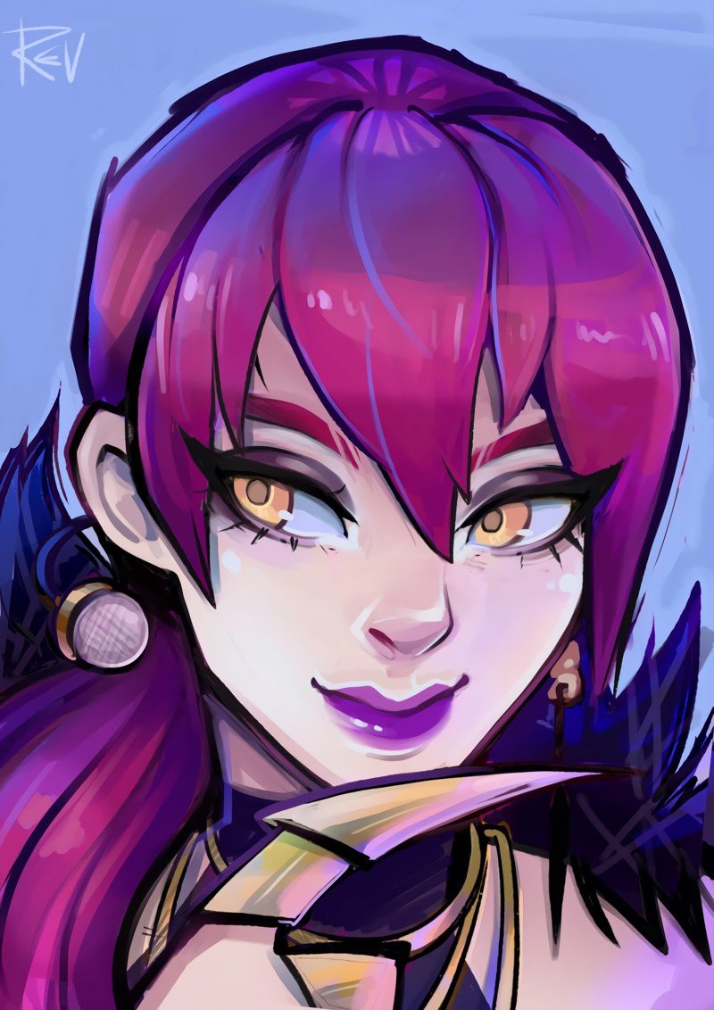 K/DA Evelynn by 99g3ny99 HD Wallpaper Background Fan Art Artwork League of Legends lol