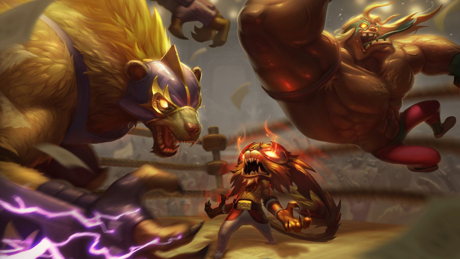 El Leon Gnar, El Macho Mundo and El Rayo Volibear