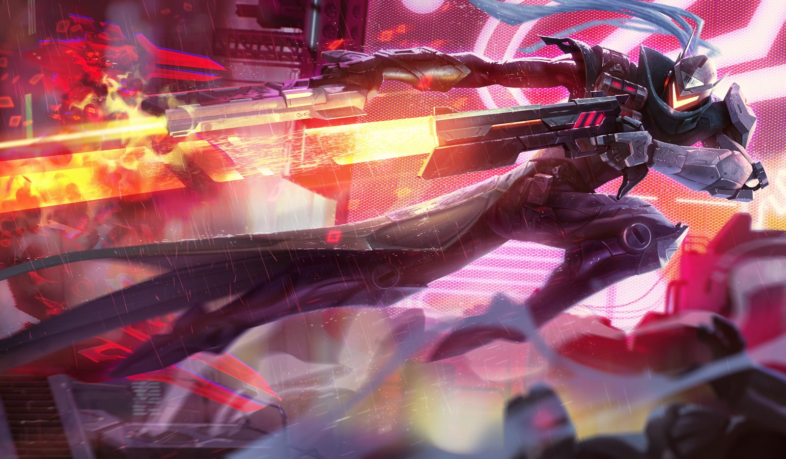 PROJECT: Lucian Splash Art HD 4k 6k Wallpaper Background Official Art Artwork League of Legends lol