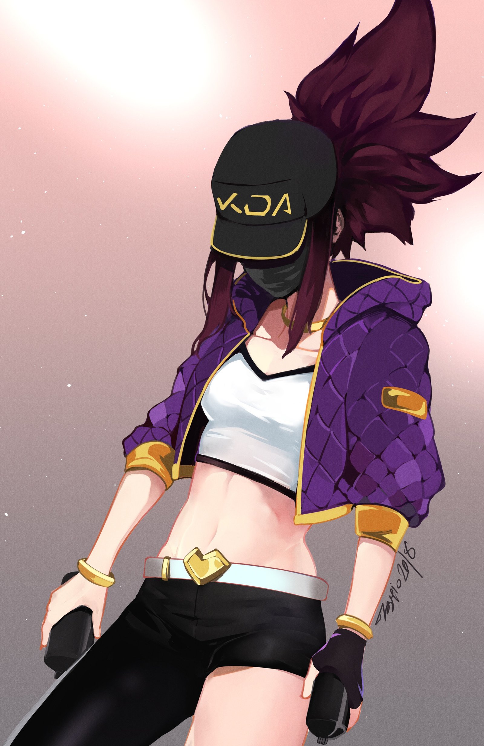 K/DA Akali by ToshioHD HD Wallpaper Background Fan Art Artwork League of Legends lol