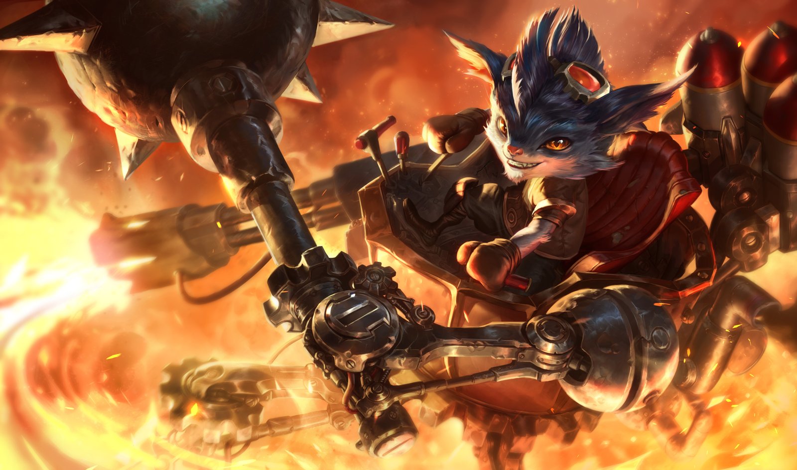 Classic Rumble Splash Art 4k HD Wallpaper Official Artwork League of Legends lol