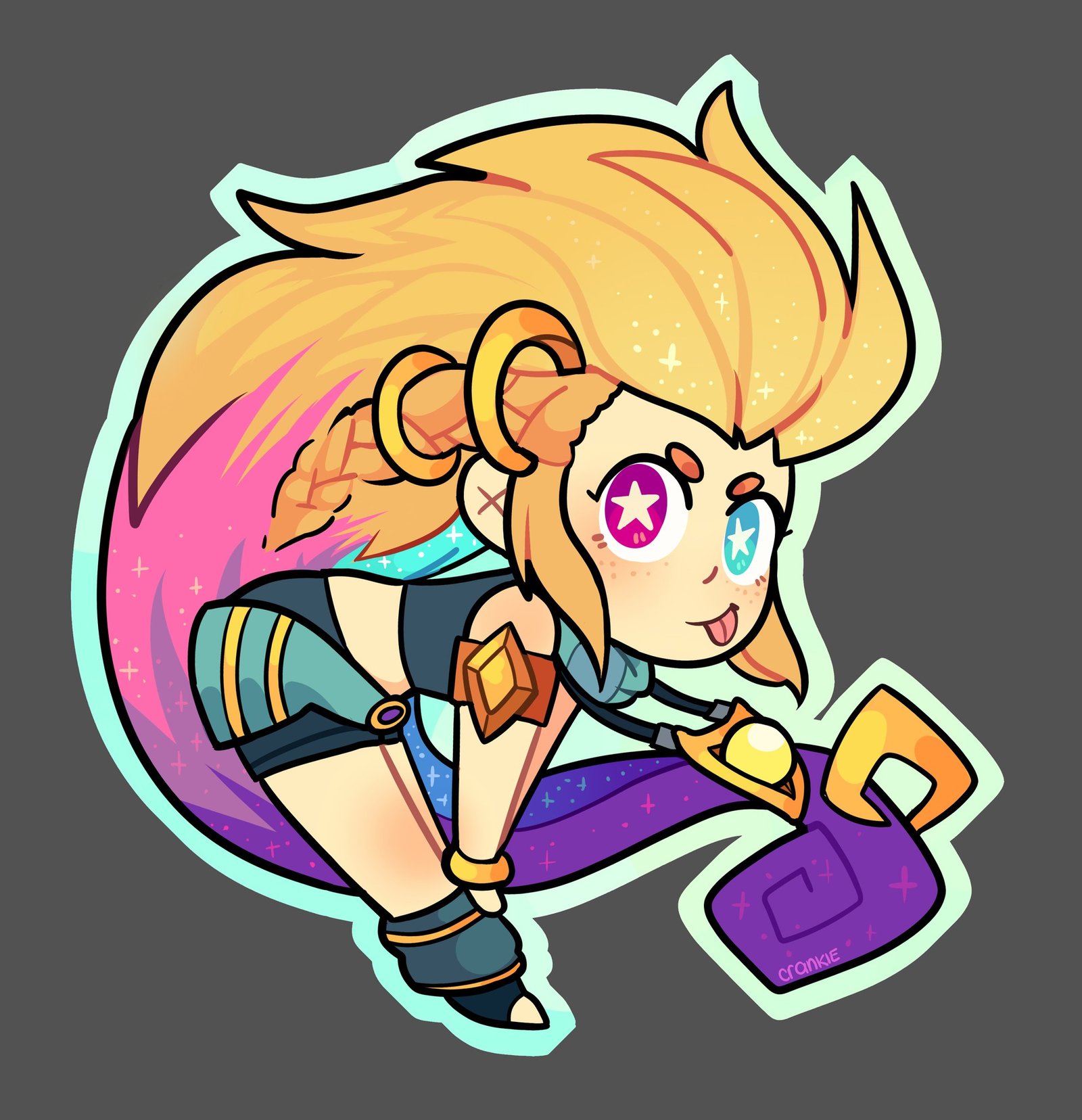 Chibi Zoe by crankiereddy HD Wallpaper Background Fan Art Artwork League of Legends lol