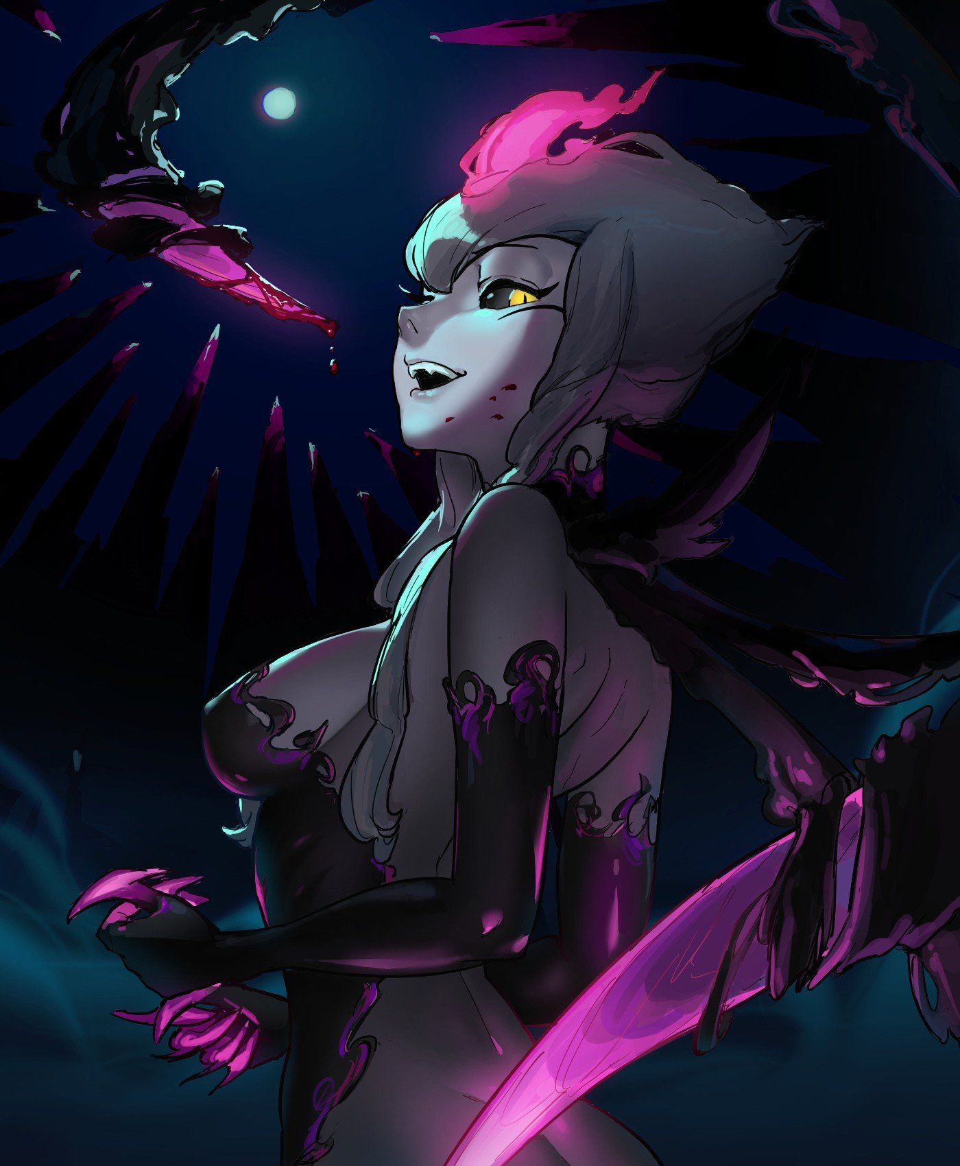Evelynn Rework by Purple Apple HD Wallpaper Background Fan Art Artwork League of Legends lol