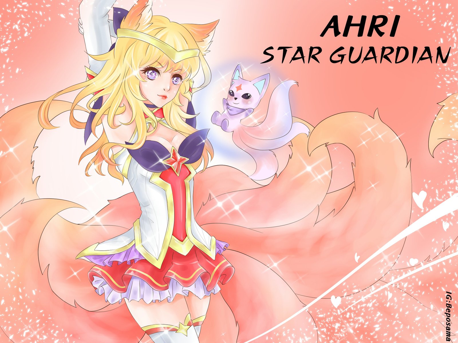 Star Guardian Ahri Wallpapers Fan Arts League Of Legends Lol Stats