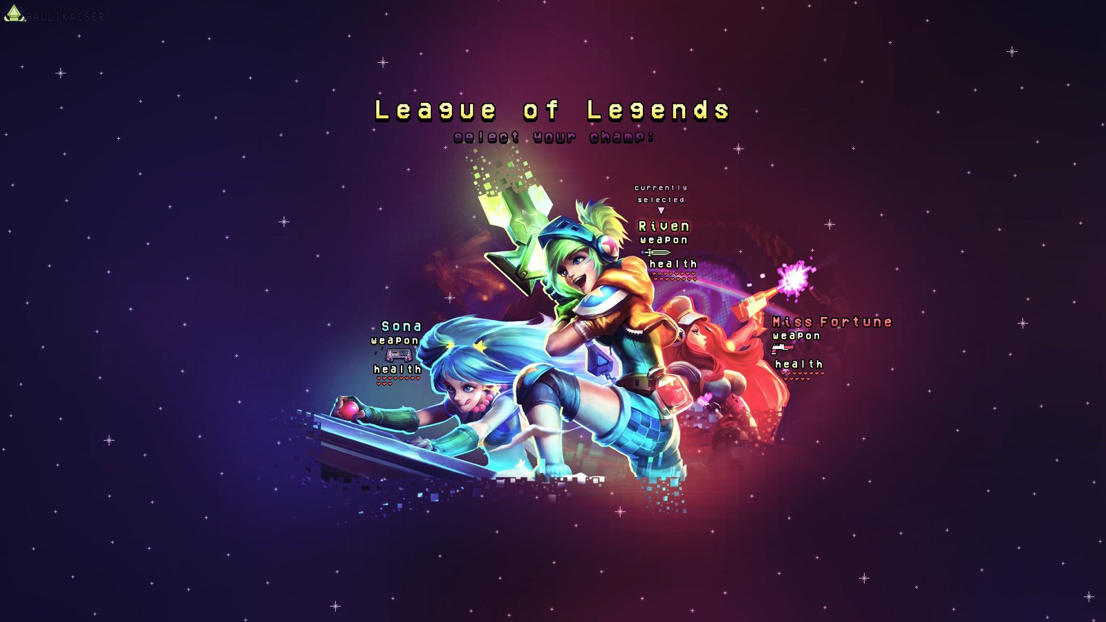 Arcade Riven Sona Miss Fortune Wallpapers Fan Arts League Of Legends Lol Stats