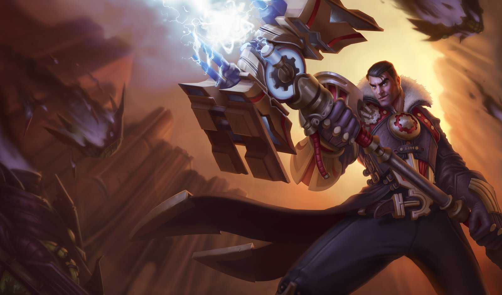 Classic Jayce Splash Art 4k HD Wallpaper Official Artwork League of Legends lol