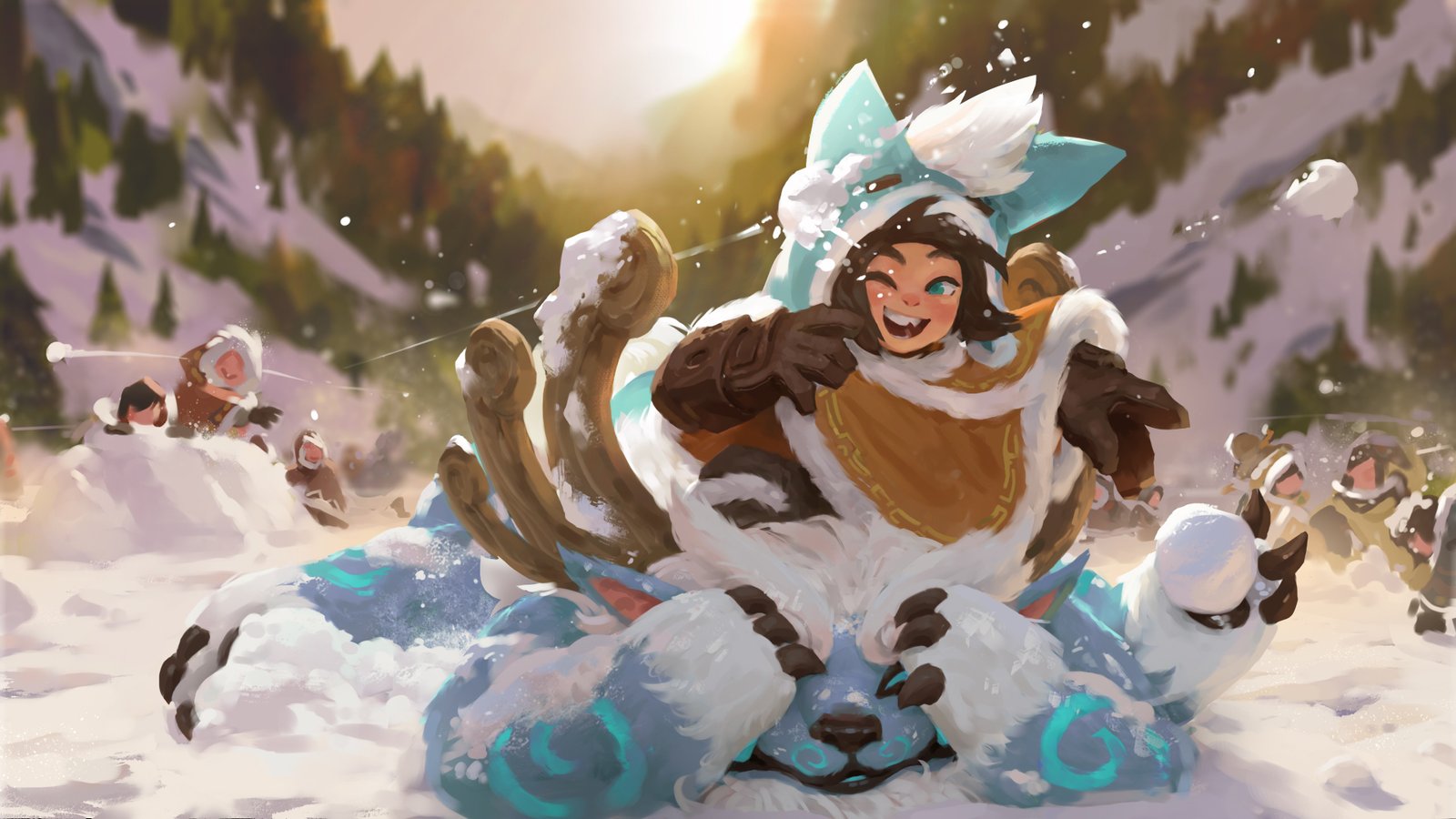 Nunu & Willump by Hozure, Illustrator Extraordinaire, and TJ Brown & Master Musician, HD 4k Wallpaper Background Fan Art Artwork League of Legends lol (4)