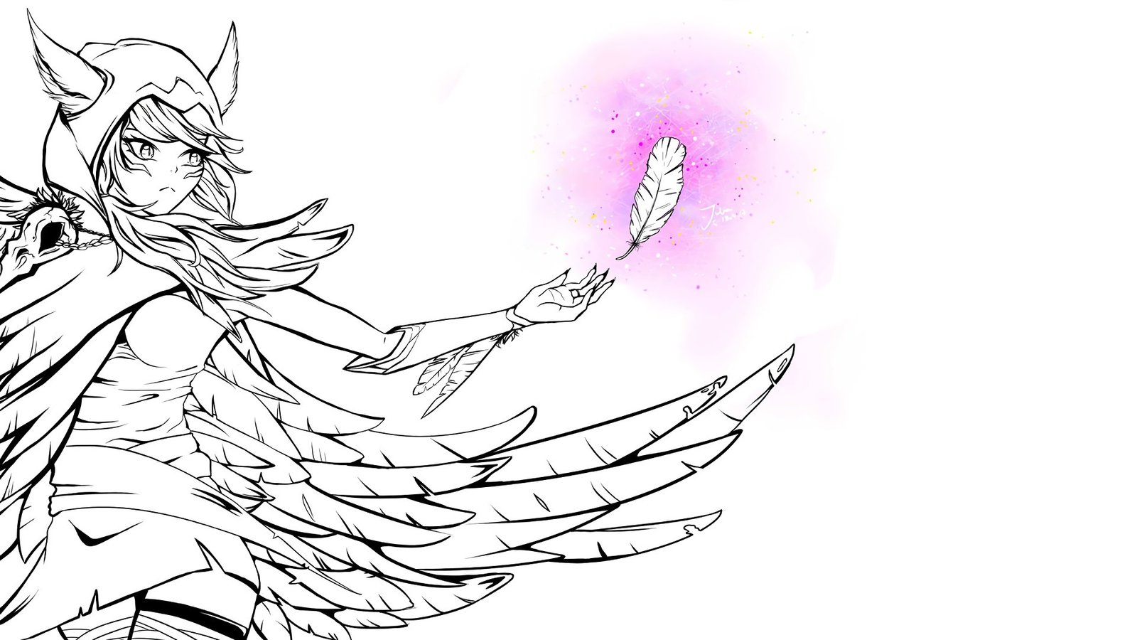 Xayah by Illuminatethesky HD Wallpaper Fan Art Artwork League of Legends lol (2)