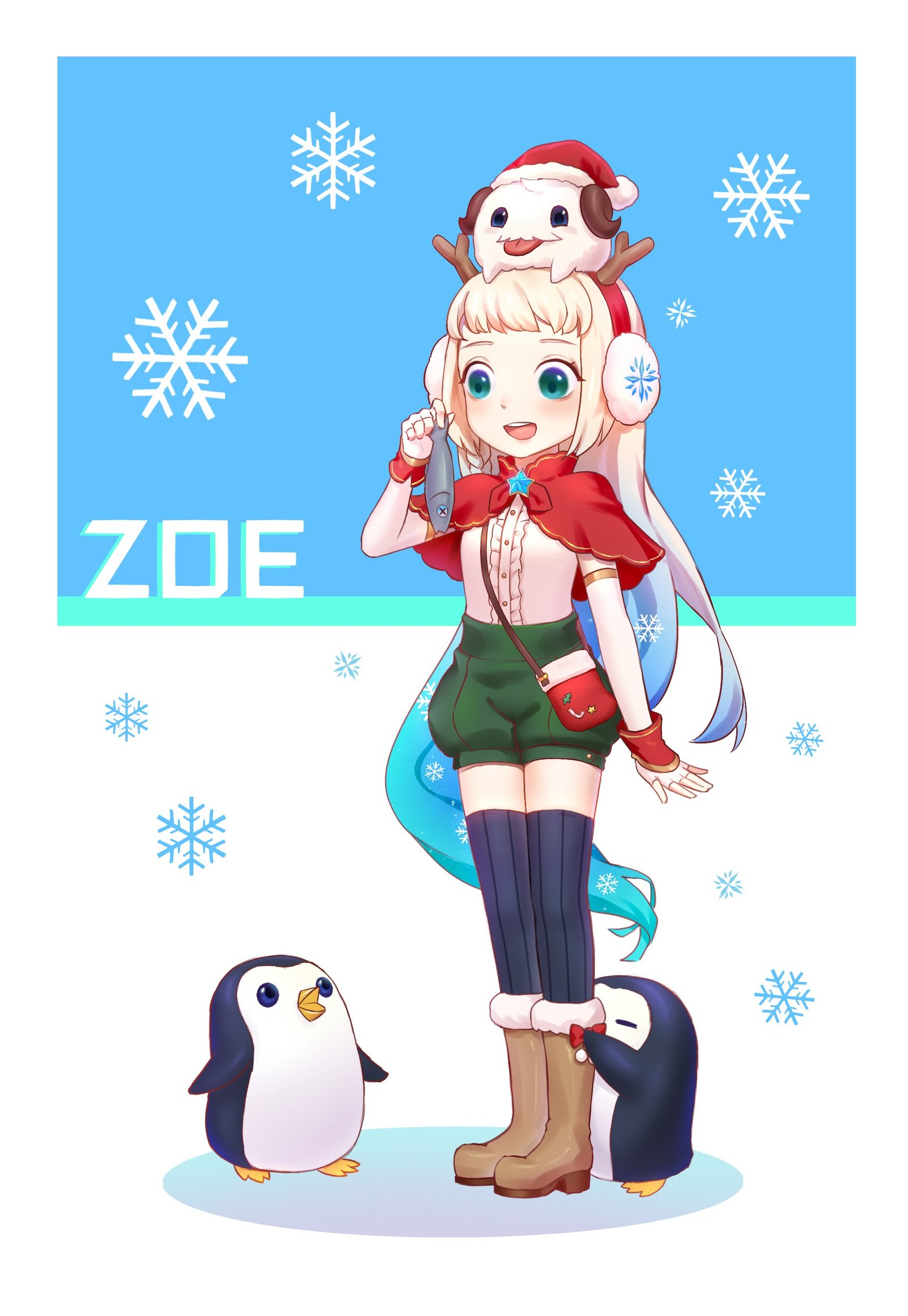 Winter Zoe (Concept) by 一颗柯子 HD Wallpaper Background Fan Art Artwork League of Legends lol