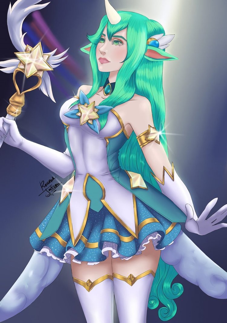 Star Guardian Soraka by RowenaJackson HD Wallpaper Background Fan Art Artwork League of Legends lol
