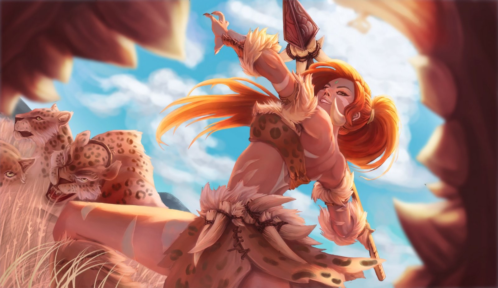 Leopard Nidalee by 风待HR HD Wallpaper Fan Artwork League of Legends lol