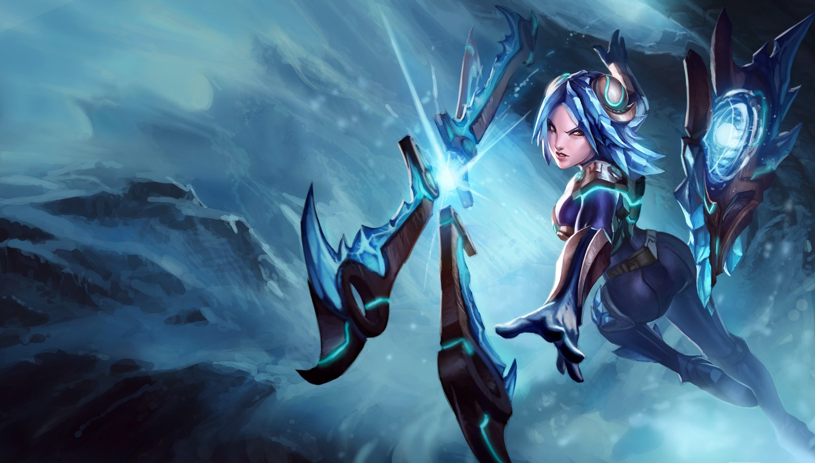 Frostblade Irelia Splash Art 4k HD Wallpaper Official Artwork League of Legends lol