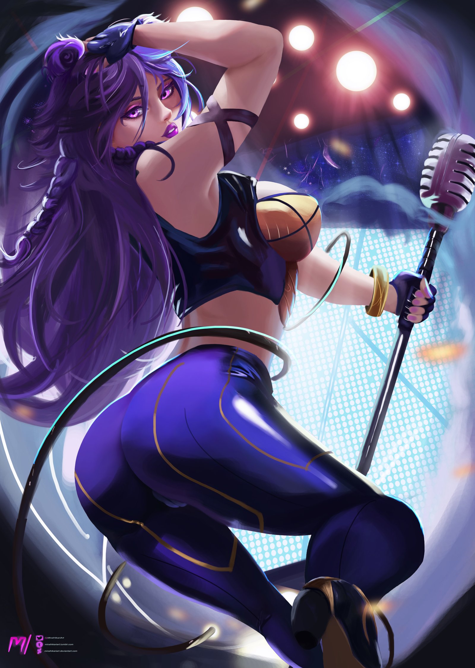 K/DA Ka'Sa by MiraiHikariArt HD 4k 6k Wallpaper Background Fan Art Artwork League of Legends lol