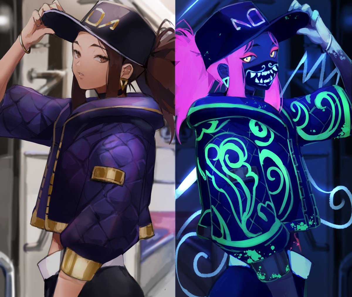 K/DA Akali by ヤオ HD Wallpaper Background Fan Art Artwork League of Legends lol