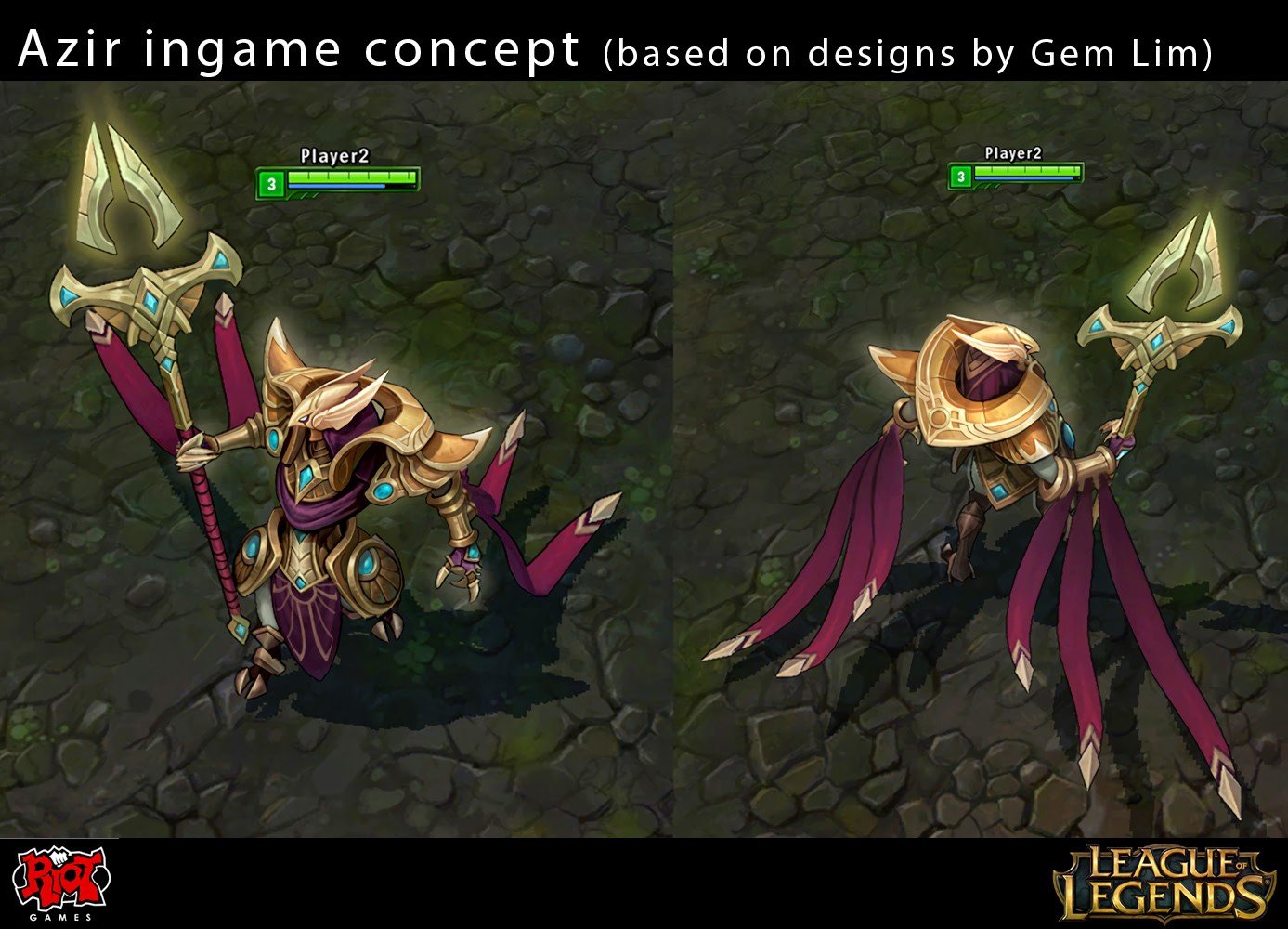 Azir Ingame Concept by Yideth League of Legends Artwork Wallpaper lol (2)