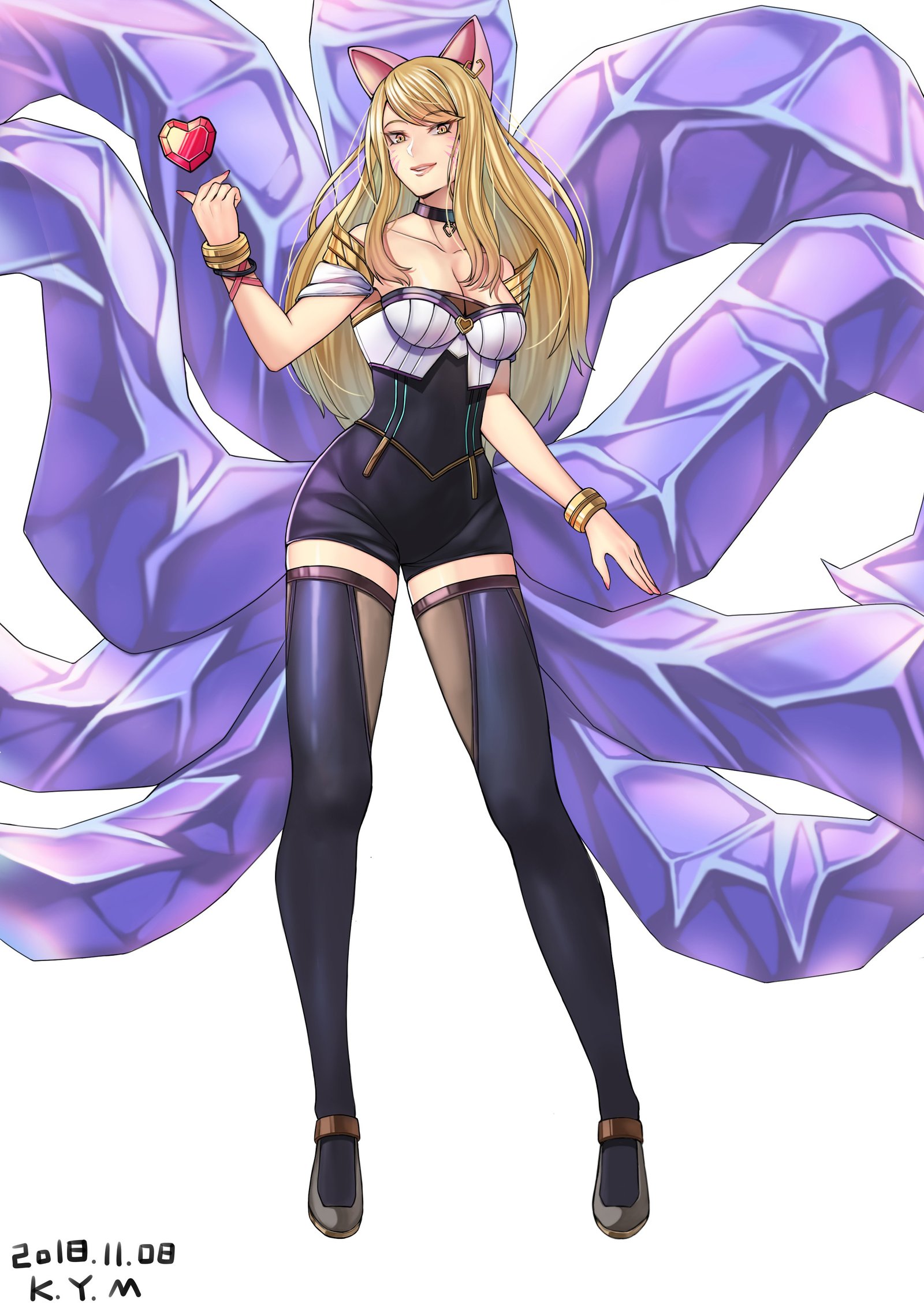 K/DA Ahri by 나니짱 HD Wallpaper Background Fan Art Artwork League of Legends lol