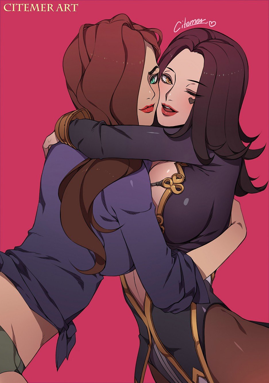 Female Twisted Fate & Graves by citemer (3) Gender Swap Bend HD Wallpaper Fan Art Artwork League of Legends lol