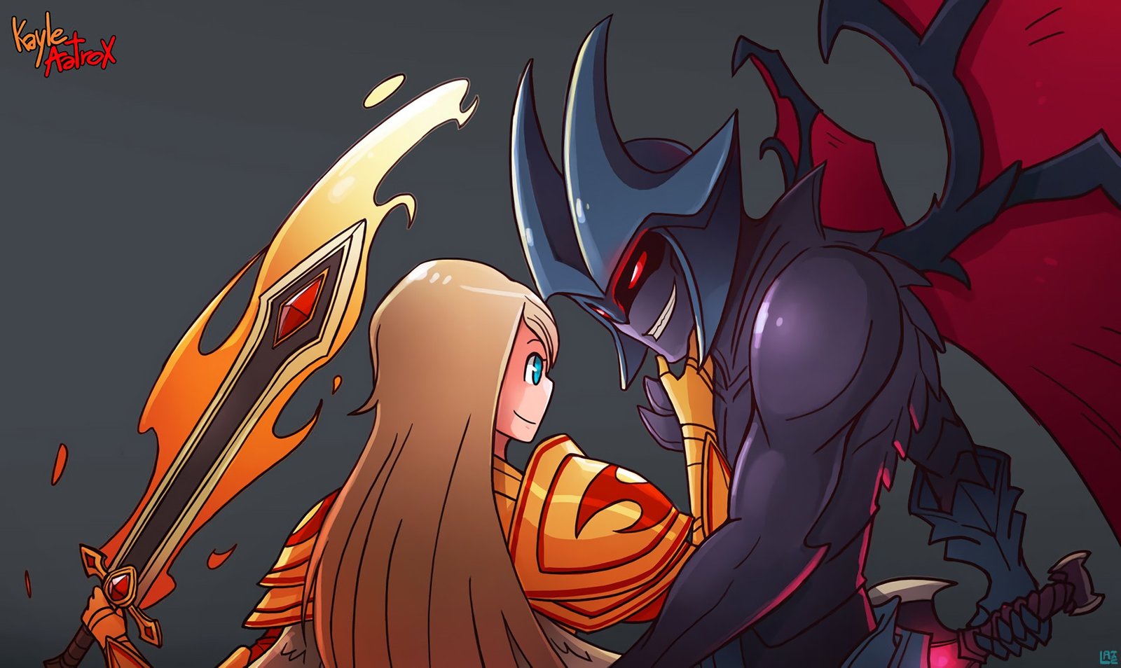 Aatrox & Kayle by LataeDelan League of Legends Artwork Wallpaper lol