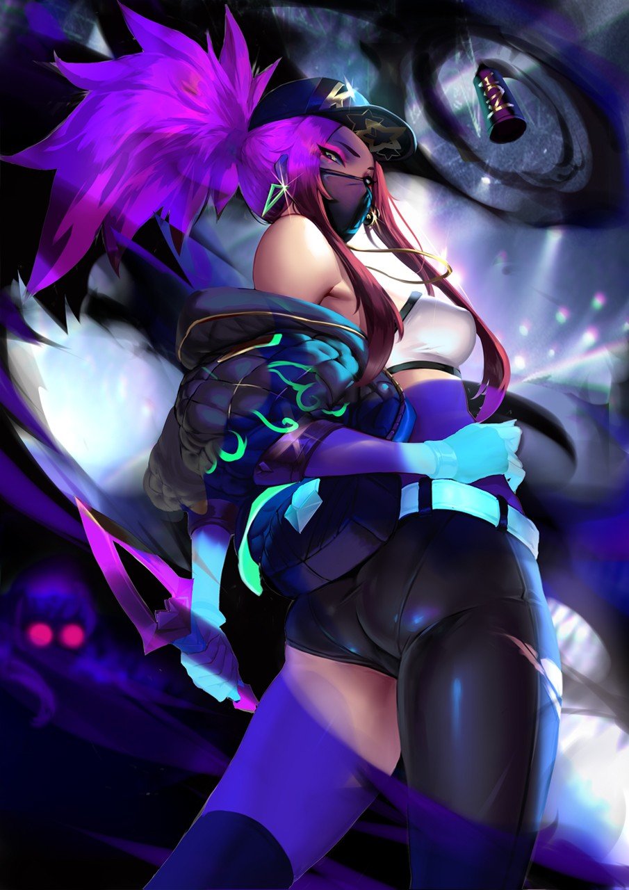 K/DA Akali by Cian yo (3) HD Wallpaper Background Fan Art Artwork League of Legends lol