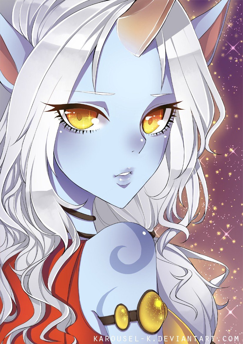 Soraka Portrait by Karousel-k HD Wallpaper Fan Art Artwork League of Legends lol