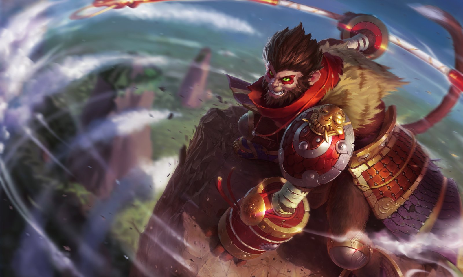 Classic Wukong Splash Art 4k HD Wallpaper Official Artwork League of Legends lol