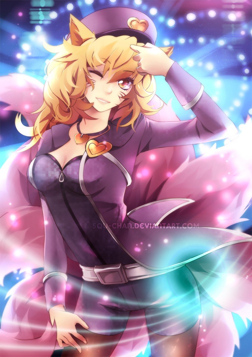 Popstar Ahri by SquChan League of Legends Artwork Wallpaper lol Fan Art