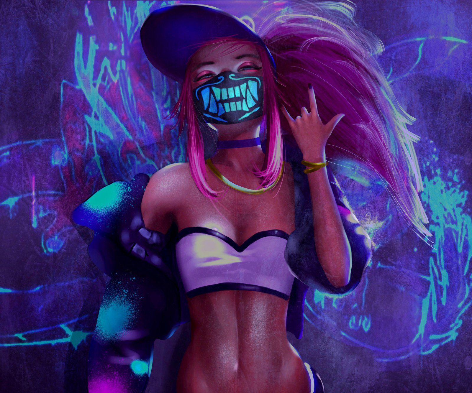 K/DA Akali by Tony31892 HD Wallpaper Background Fan Art Artwork League of Legends lol