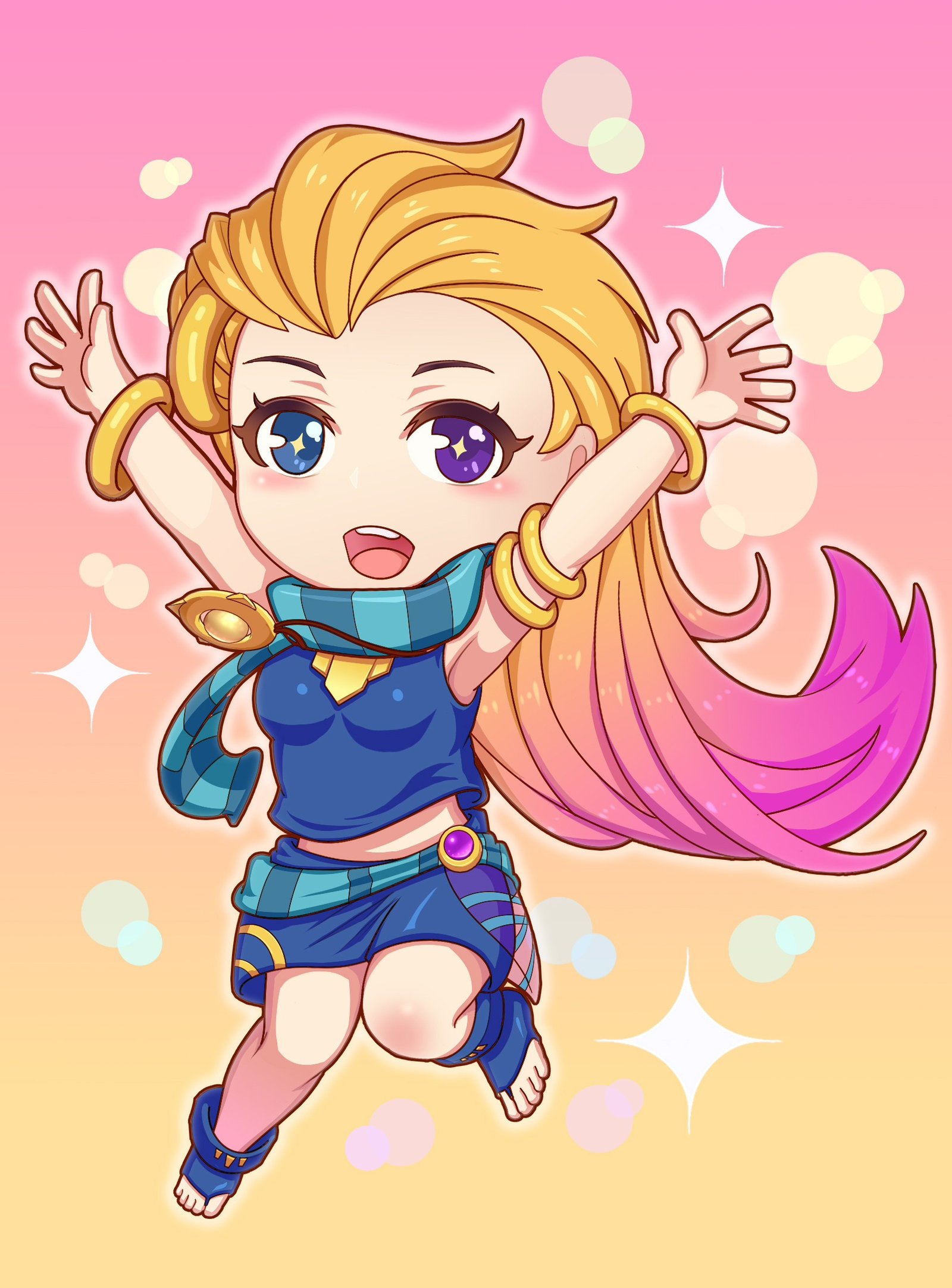 Chibi Zoe by 烤考拉 HD Wallpaper Background Fan Art Artwork League of Legends lol