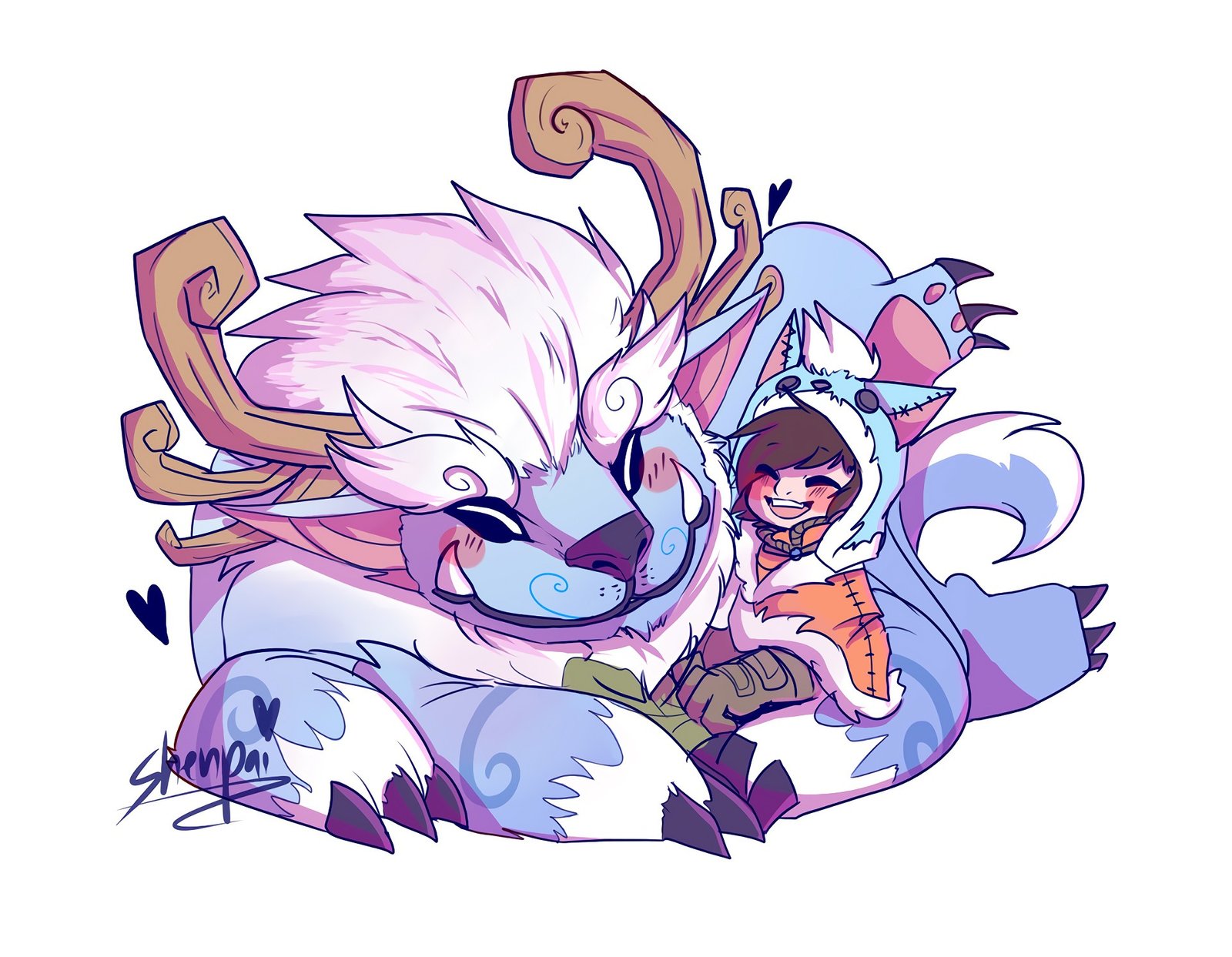 Nunu Rework & Willump by shenpaidoodles HD Wallpaper Background Fan Art Artwork League of Legends lol