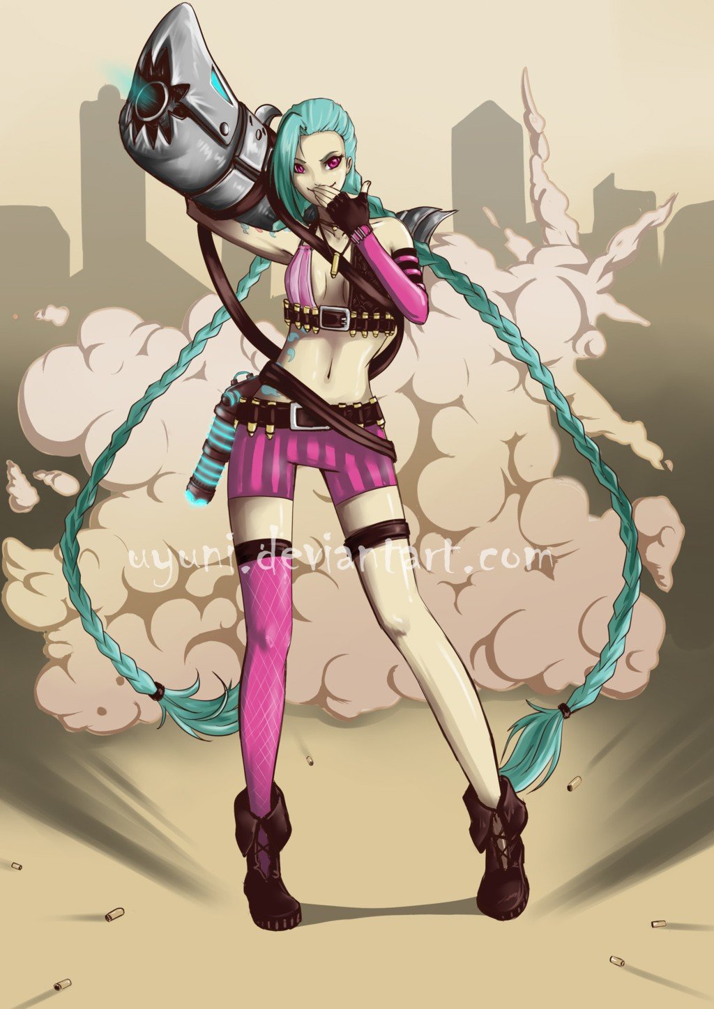 Jinx by uyuni HD Wallpaper Fan Art Artwork League of Legends lol