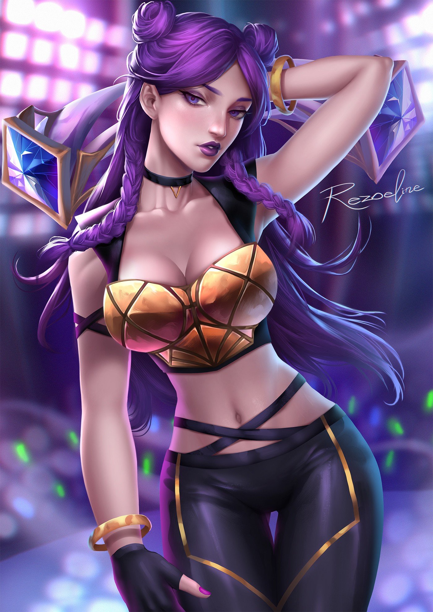 K/DA Kai'Sa by CrazyNeko-Reset HD Wallpaper Background Fan Art Artwork League of Legends lol