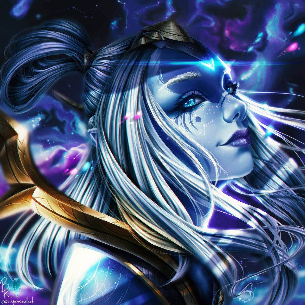 Cosmic Queen Ashe by CyanSoulArt HD Wallpaper Background Fan Art Artwork League of Legends lol