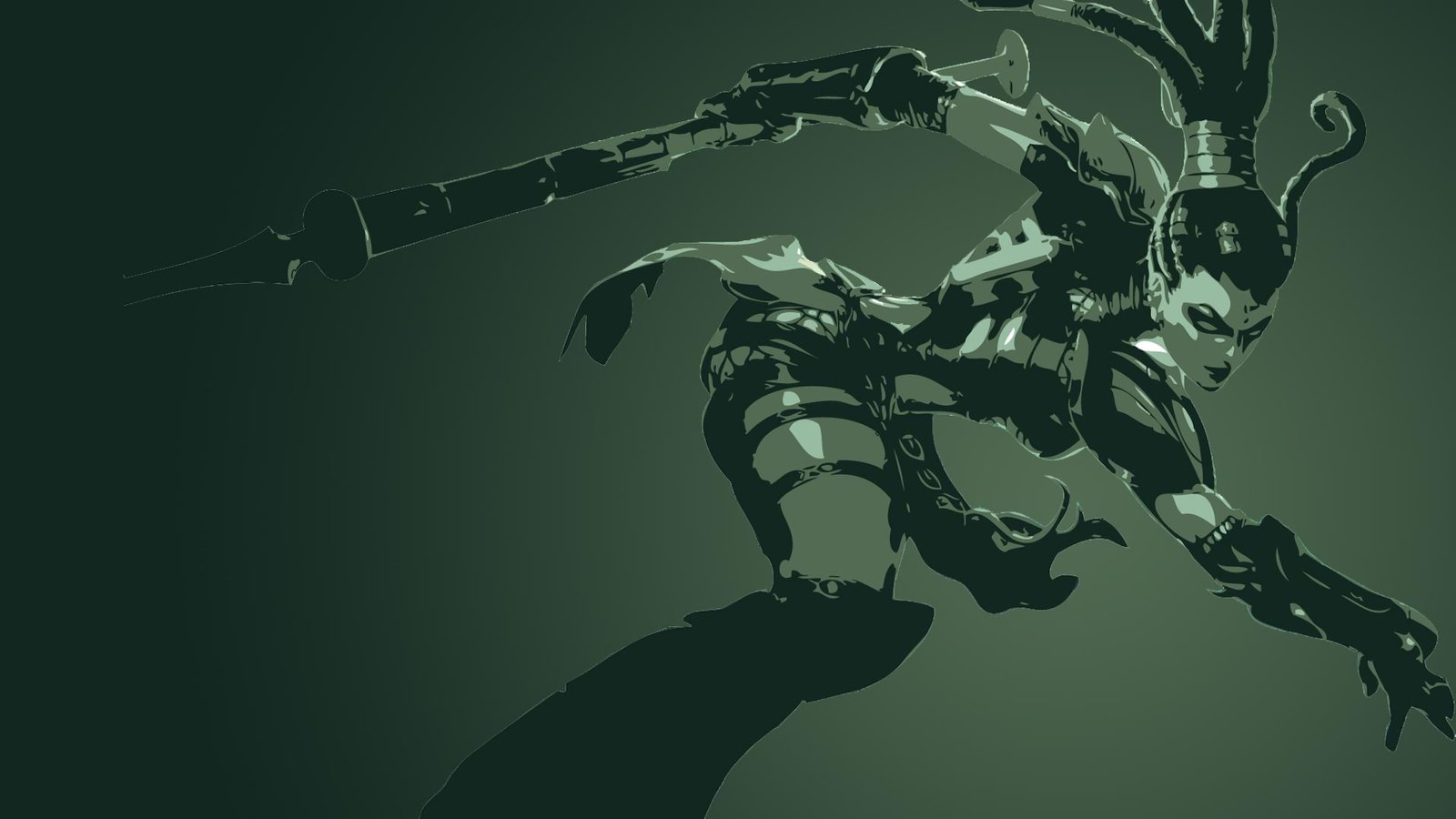 Nidalee Minimalistic by AlexisRayne (2) HD Wallpaper Fan Artwork League of Legends lol