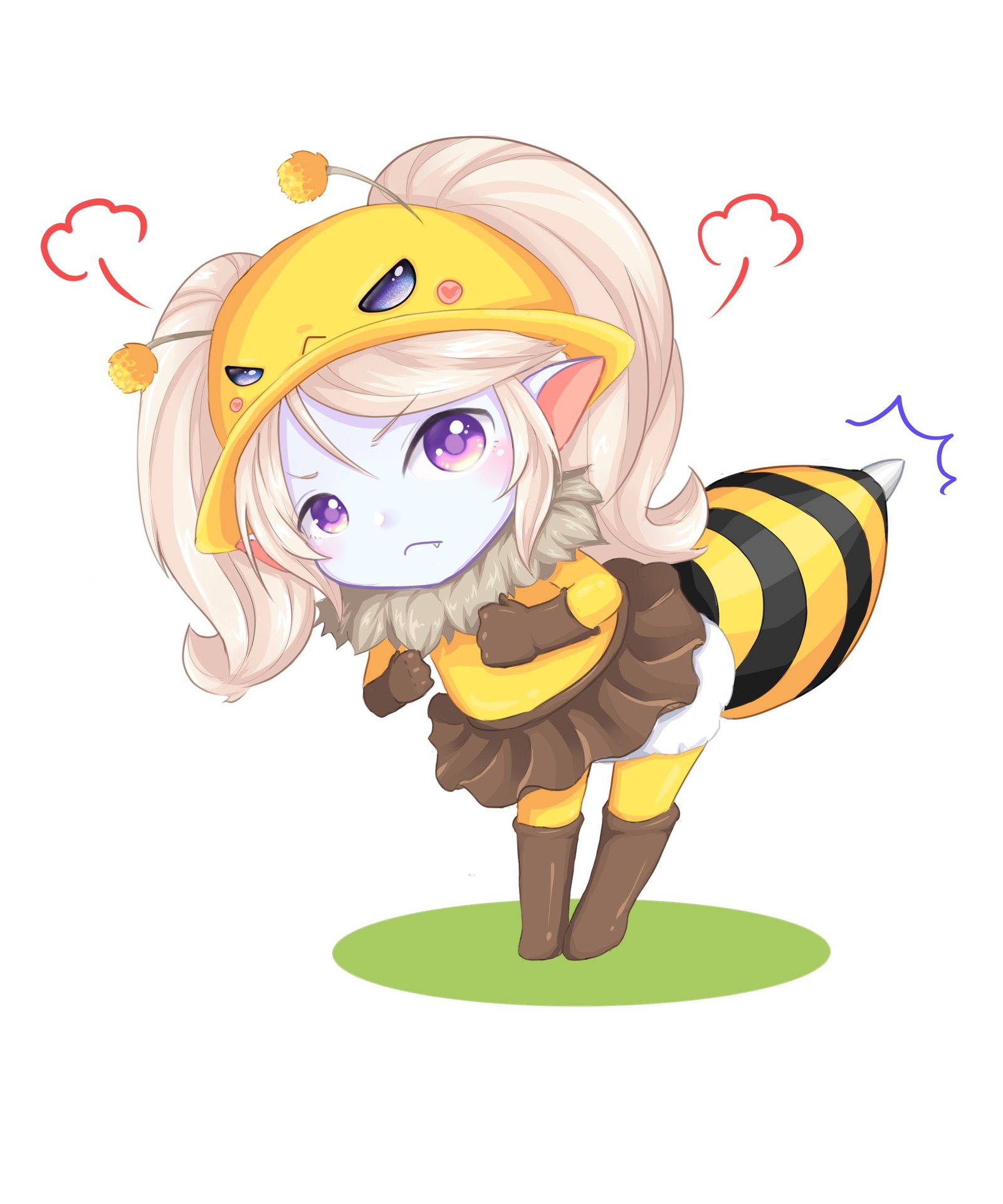 Bee Poppy by めり HD Wallpaper Background Fan Art Artwork League of Legends lol