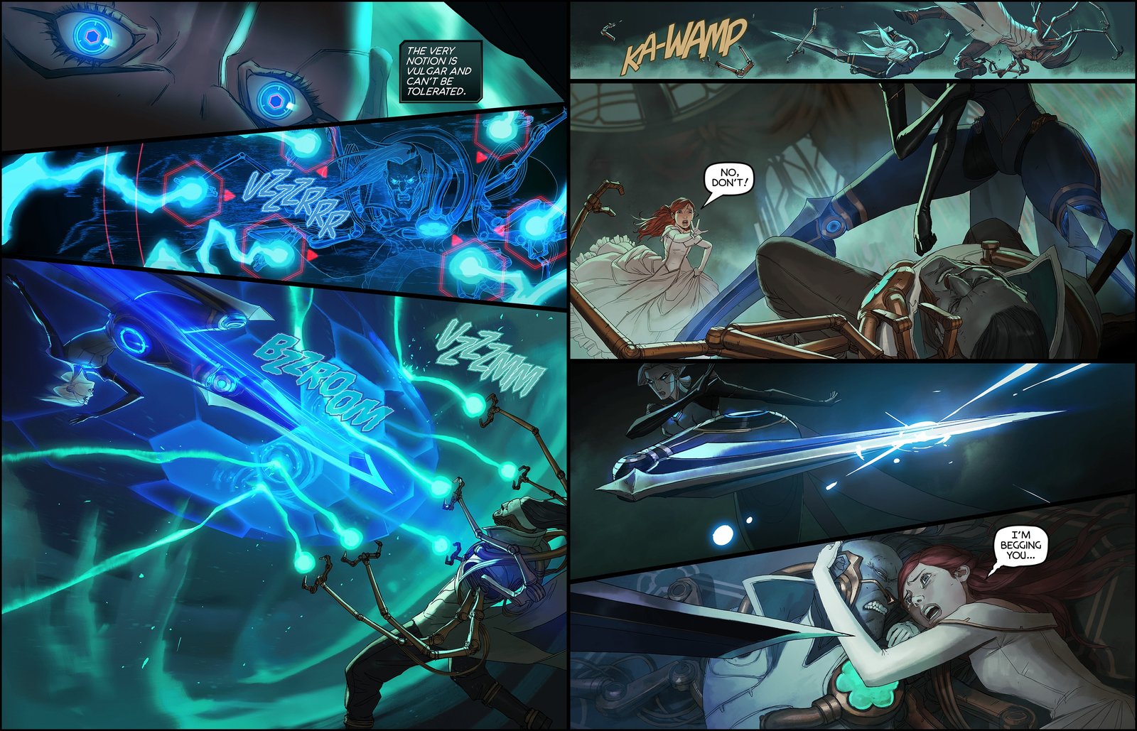 Camille Severed Ties Comic (7) League of Legends Artwork Wallpaper lol