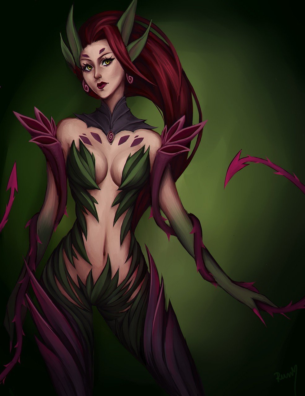 Zyra by Bakaruru HD Wallpaper Fan Art Artwork League of Legends lol