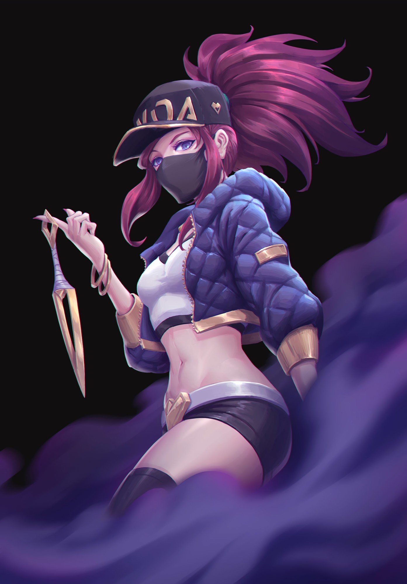 K/DA Akali by Peihao Wang HD Wallpaper Background Fan Art Artwork League of Legends lol